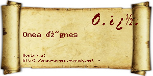 Onea Ágnes névjegykártya